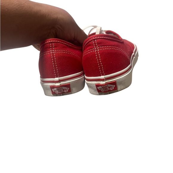 Vans Men's “Authentic shoe” Red Canvas Sneakers size 9.5 men’s - Picture 5 of 8